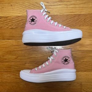Lotus pink platform converse